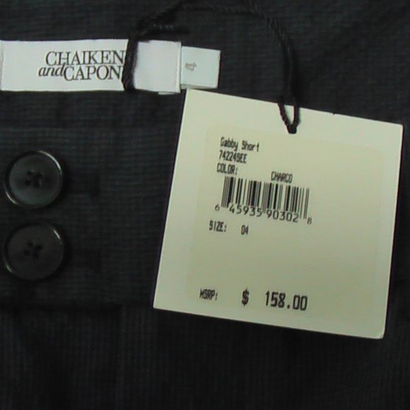 Chaiken & Capone Gabby Shorts Black 4 mini USA nwt - Picture 3 of 6